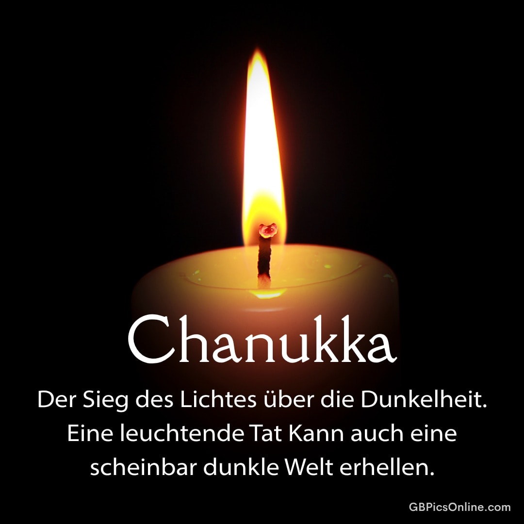 Brennende Kerze symbolisiert Chanukka: Sieg des Lichtes über Dunkelheit