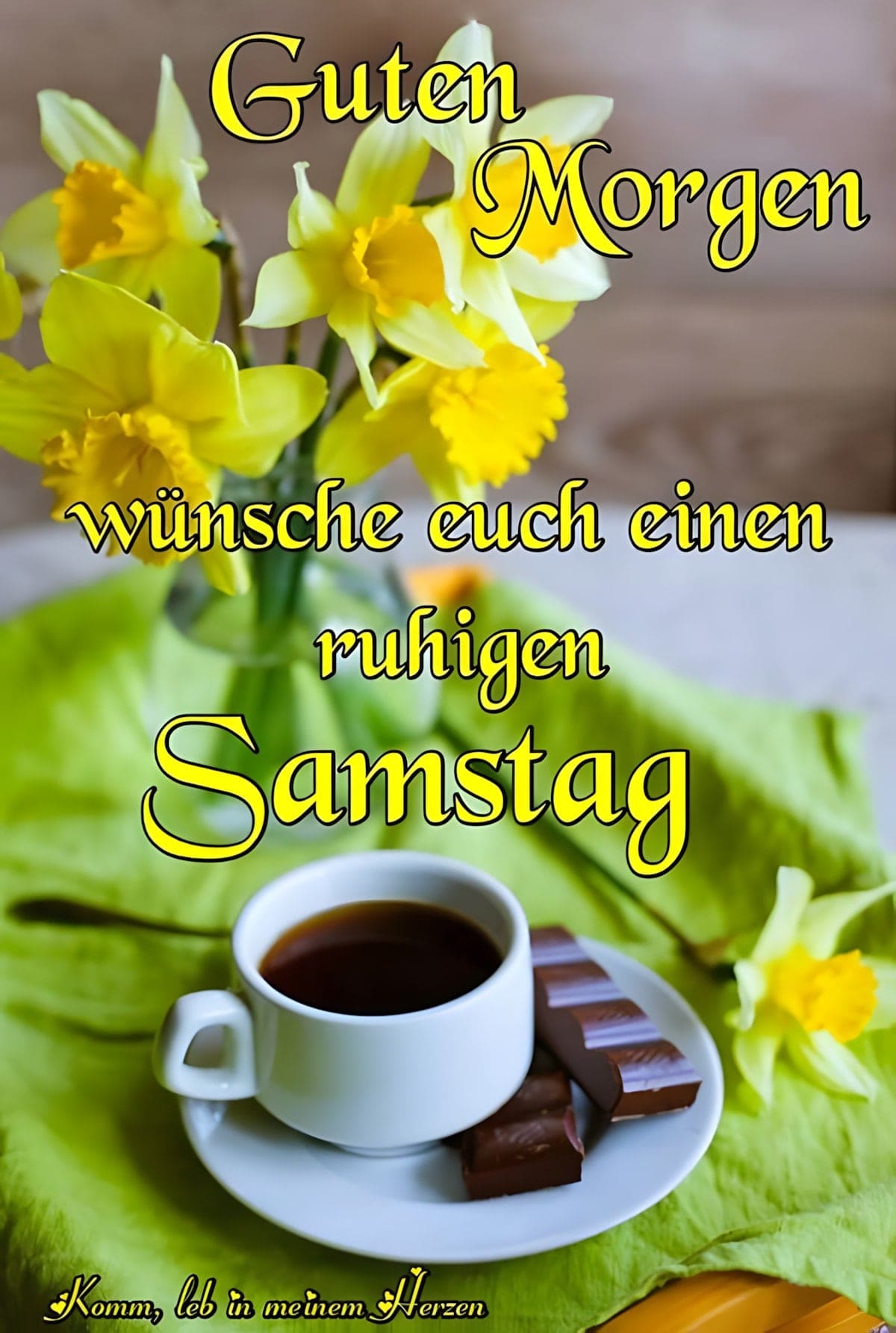 Guten Morgen. Wünsche euch einen ruhigen Samstag.