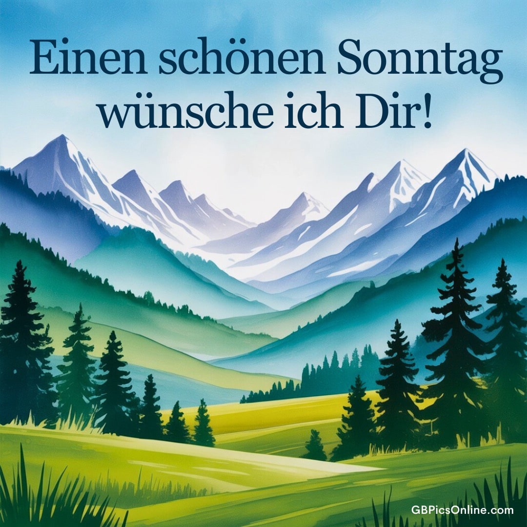 Berglandschaft mit schneebedeckten Gipfeln und grünen Tälern