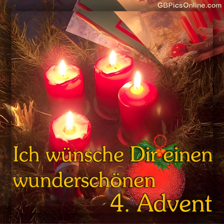 Ich wünsche Dir einen wunderschöen 4. Advent