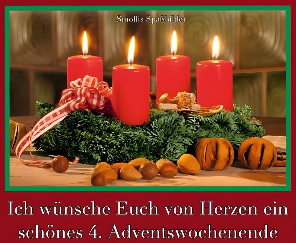 Ich wünsche Euch von Herzen ein schönes 4. Adventswochenende.