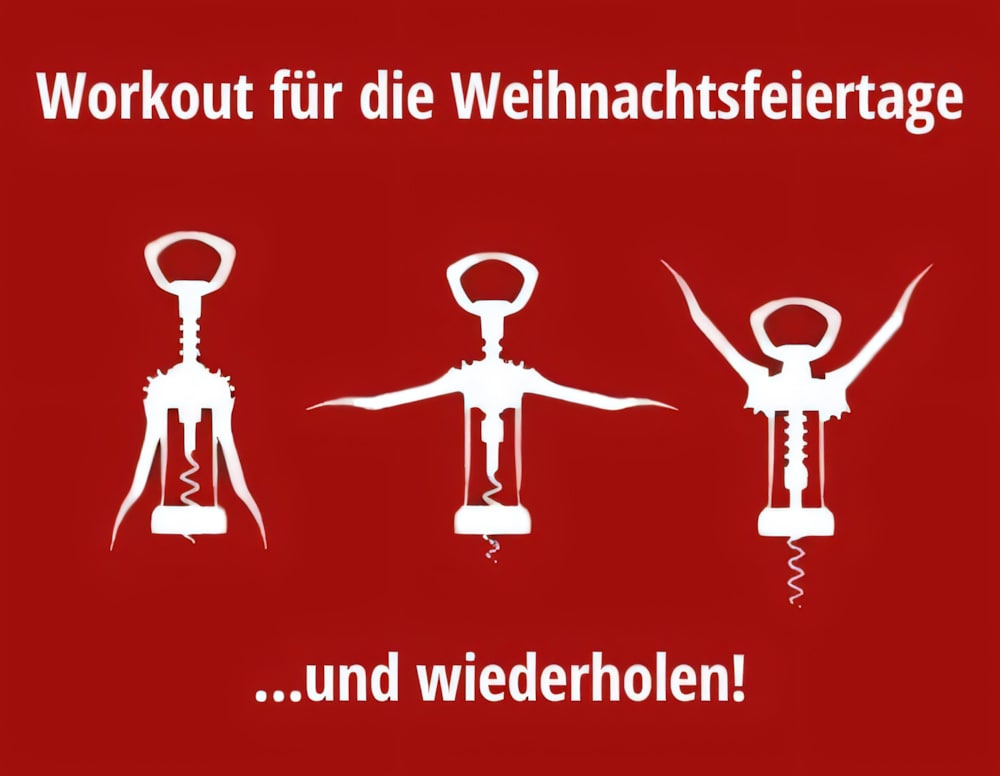 Workout für die Weihnachtsfeiertage... und wiederholen!