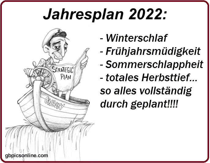 Jahresplan 2022: - Winterschlaf...