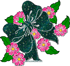 Rose Blumen in grüner Schleife