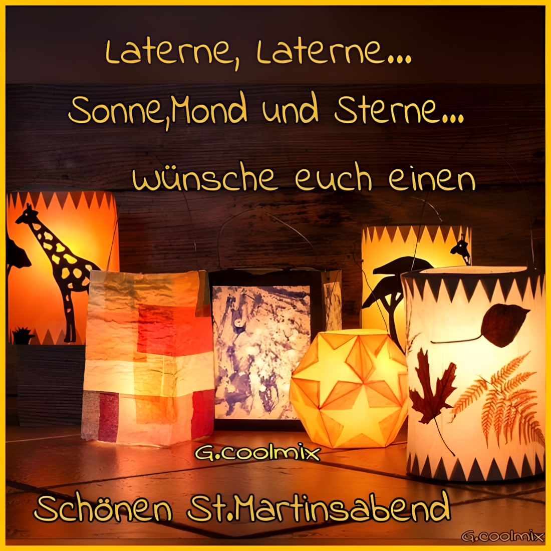 Laterne, Laterne... Sonne, Mond und Sterne... wünsche euch einen...