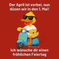 Ein stylischer Start in den Mai: Mit Sonnenbrille und Roller ins Frühlingsabenteuer!