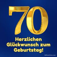 Ein goldener Meilenstein für besondere Momente - feiere den 70. Geburtstag mit Stil und Glanz!