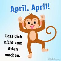 Freude und Verspieltheit vereint: Ein kleiner Affe feiert den ersten April!