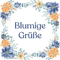 Ein bezaubernder Kranz aus pastellfarbenen Blüten umrahmt eine herzliche Botschaft.