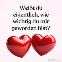 Zwei glänzende Herzen setzen ein zärtliches Liebesbekenntnis in minimalistischer Eleganz in Szene.