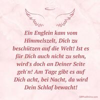 Ein Engelchen, das unsichtbar schützend an deiner Seite wacht. Ein himmlischer Begleiter in jeder Stunde.