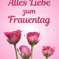 Rosen zum Ehren des Frauentags, ein Zeichen der Wertschätzung und Liebe.