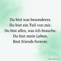 Du bist was beson...