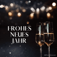 Gläser klirren im festlichen Glanz, ein Toast auf das neue Jahr!