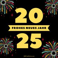 Feuerwerke erleuchten den Nachthimmel, um das neue Jahr 2025 mit Freude zu begrüßen.