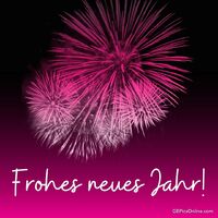 Leuchtende Feuerwerke erhellen den Nachthimmel, ein Zeichen für Hoffnung und Neuanfänge.