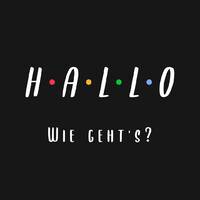 Ein kreativer Gruß voller Farbe und Leben, perfekt für einen freundschaftlichen Austausch.