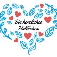 Ein Herz aus Blättern und Liebe, ein Gruß der Natur.