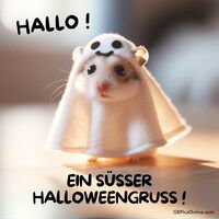 Süßer kleiner Geisterfreund bereit, Halloween zu feiern!