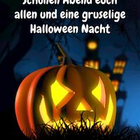 Leuchtender Kürbis im nächtlichen Zauber, ein gespenstischer Gruß aus der Halloween-Welt.