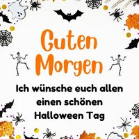 Feierliche Gruseligkeit und herbstliche Freude, perfekt für den Halloween-Morgen.