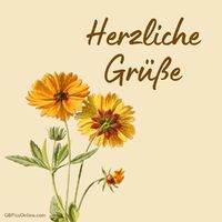 Leuchtende Blumen als Zeichen meiner herzlichen Gedanken für dich.