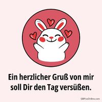 Ein fröhlicher Hase sendet Liebe und Freude, um Deinen Tag zu versüßen!