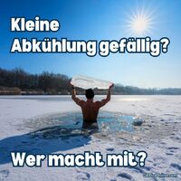 Wer ist dabei für ein erfrischendes Eisbad?