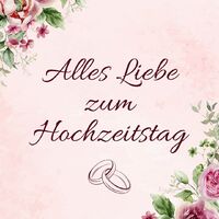 Blumen und Ringe symbolisieren den Beginn eines gemeinsamen Lebenswegs.