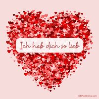 Ein Meer aus roten Herzen symbolisiert die Tiefe unserer Liebe.