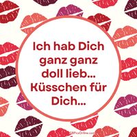 Ein Meer von Küssen rundum, ein Ausdruck tiefer Zuneigung.