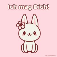 Ein kleines Häschen mit einem Blumenohrclip schenkt dir ein Lächeln.