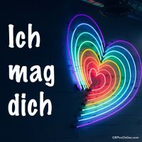 Leuchtende Liebe in bunten Farben.