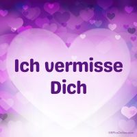 Ein Herz voller Sehnsucht in einem Meer von lila Herzen.