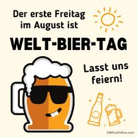 Feierstimmung mit einem Lächeln! Macht euch bereit auf einen sprudelnd guten Tag.