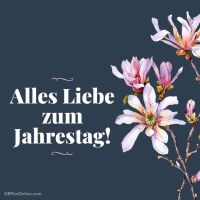 Zarte Magnolienblüten symbolisieren Schönheit und Erneuerung in dieser liebevollen Grußkarte.