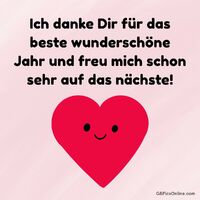 Herz voller Freude und Dankbarkeit für das vergangene Jahr.