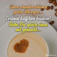 Genieße deinen Morgenkaffee mit einem Hauch von Liebe.