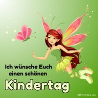 Feenstaub und Schmetterlingsflügel, feiert den Kindertag mit einem Lächeln!