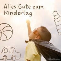 Ein kleiner Held blickt in die Zukunft, voller Träume und Abenteuer.