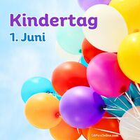 Feier des Lebens und der Freude: Bunte Ballons steigen in den Himmel, um den Kindertag zu begrüßen.