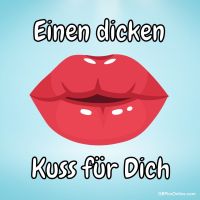 Rote Lippen senden liebevolle Grüße.