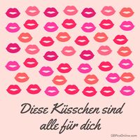 Ein Meer aus Küssen, in verschiedenen Farben der Liebe.