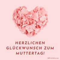 Ein Herz aus Blüten, das Liebe und Wärme zum Muttertag ausstrahlt.
