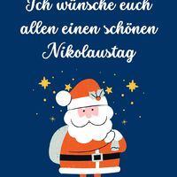 Der fröhliche Nikolaus bringt Freude und Geschenke zu Nikolaus!