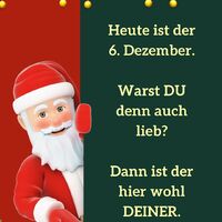 Fröhlicher Weihnachtsmann lädt zur festlichen Feier ein.