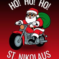 Weihnachtsmann auf Tour: St. Nikolaus bringt auf seinem Motorrad die Geschenke in diesem Jahr im coolen Stil!