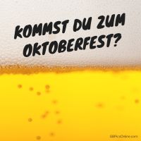Ein kühles Bier wartet. Feierstimmung beim Oktoberfest!