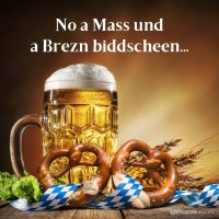 Zünftige Brotzeit mit frisch gezapftem Bier und herzhaften Brezeln... ein Stück bayerischer Lebensart.