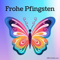 Ein farbenfroher Schmetterling erstrahlt vor einem sanften, verlaufenden Hintergrund, Symbol für Erneuerung und Freude.